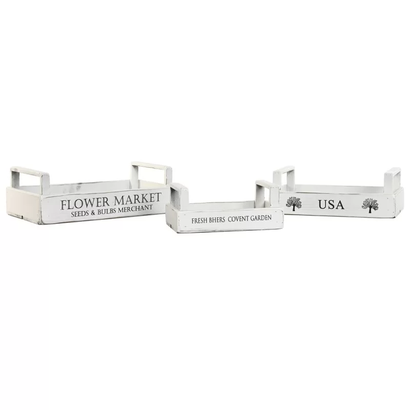 Storage boxes Home ESPRIT White Fir wood 39 x...