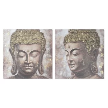 Painting Home ESPRIT Buddha Oriental 100 x 3 x 100 cm (2...