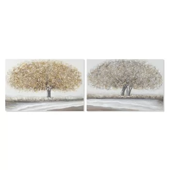 Painting Home ESPRIT Tree Traditional 90 x 2,5 x 60 cm (2...