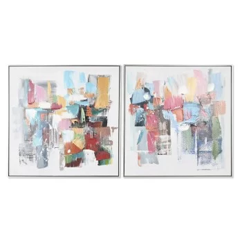 Painting Home ESPRIT Abstract Modern 82 x 4,5 x 82 cm (2...