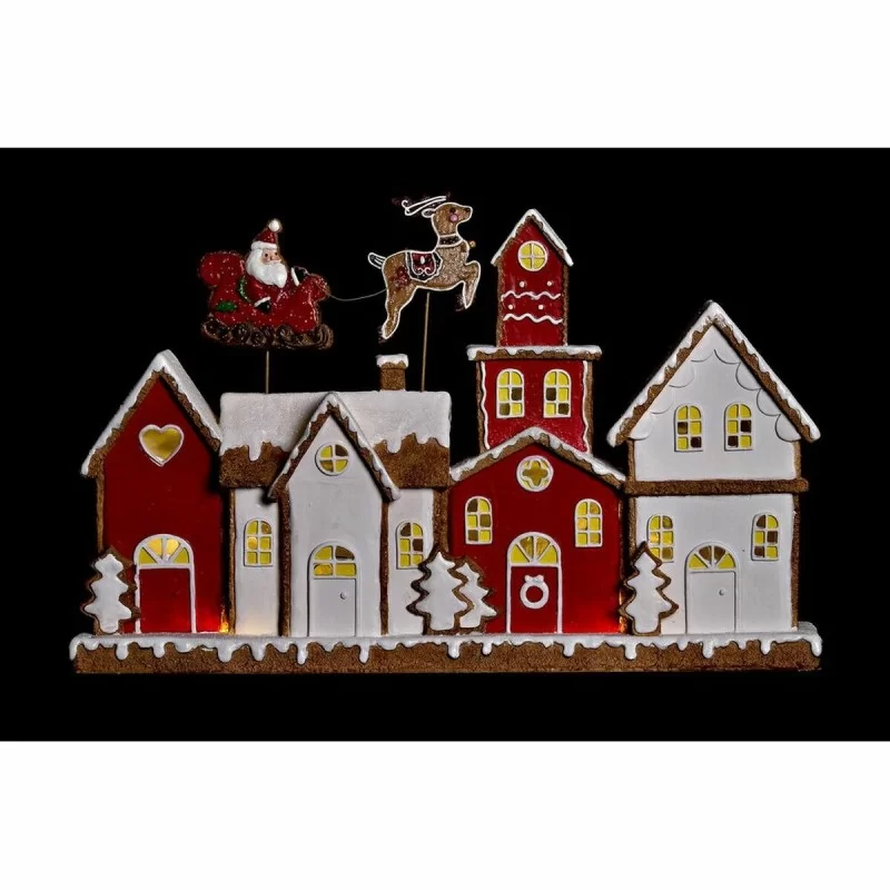 Christmas bauble DKD Home Decor House White Red...