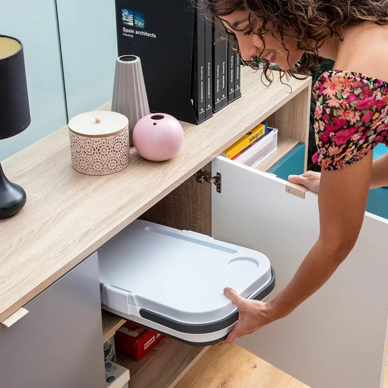 Folding Picnic Basket with Lid-Table Pickning...