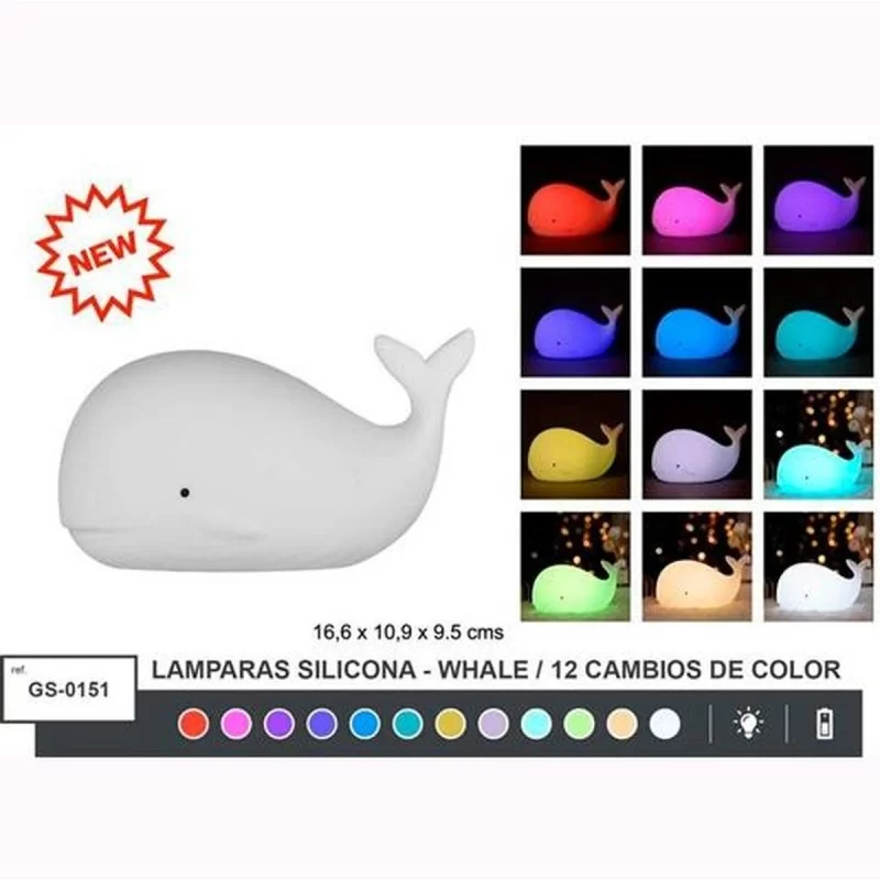 Desk lamp Roymart Whale White Silicone 16,6 x...