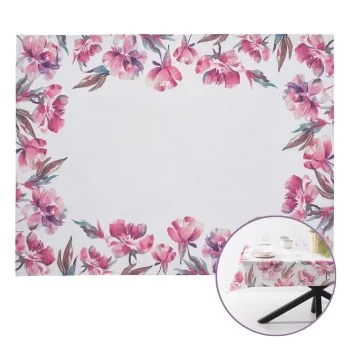 Tablecloth 140 x 200 cm Resined cotton Flowers 2