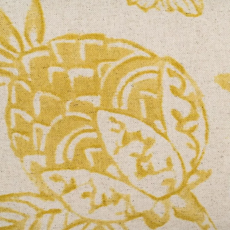 Cushion Beige Ocre Flowers 45 x 30 cm