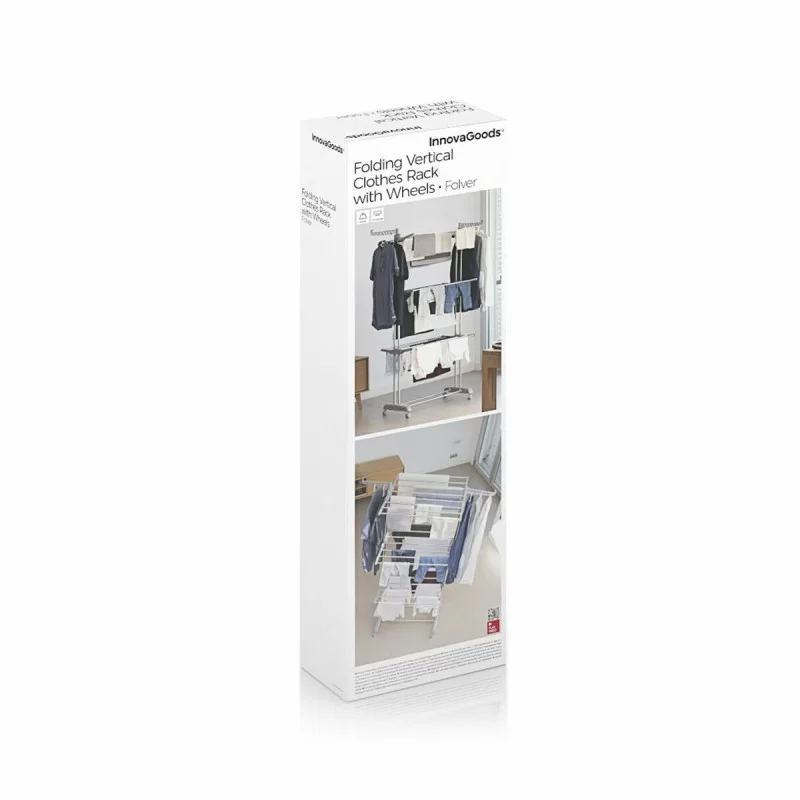 Folding Vertical Clothes Dryer with Wheels...