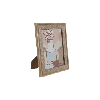 Photo frame Home ESPRIT Natural Aluminium MDF Wood Scandi...