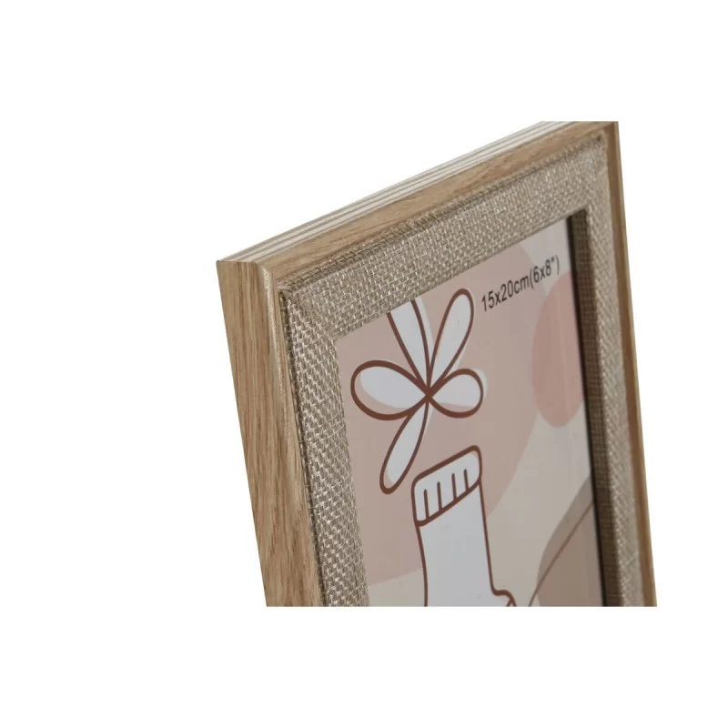 Photo frame Home ESPRIT Natural MDF Wood...