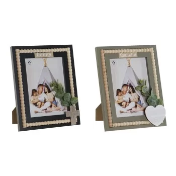 Photo frame Home ESPRIT Black Green Natural Aluminium...