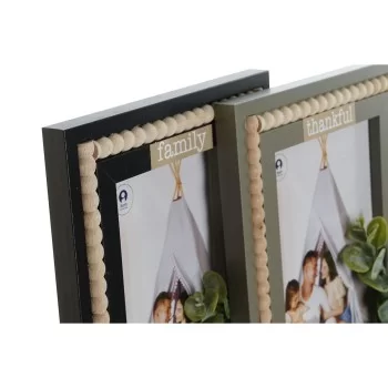 Photo frame Home ESPRIT Black Green Natural Aluminium... 2