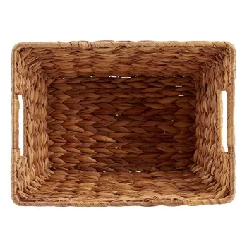 Basket With handles Metal Brown Water hyacinth (24 x 18 x... 2