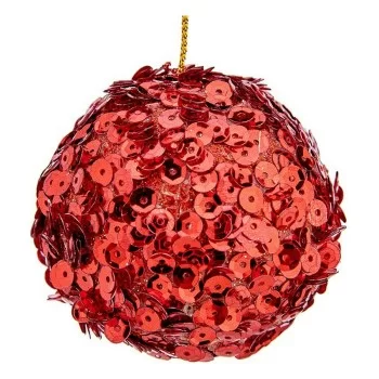 Christmas Baubles Ø 10 cm 6 Units Red Plastic 10 x 10 x...