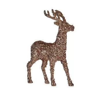 Decoration Medium Reindeer 15 x 45 x 30 cm Golden Bronze...