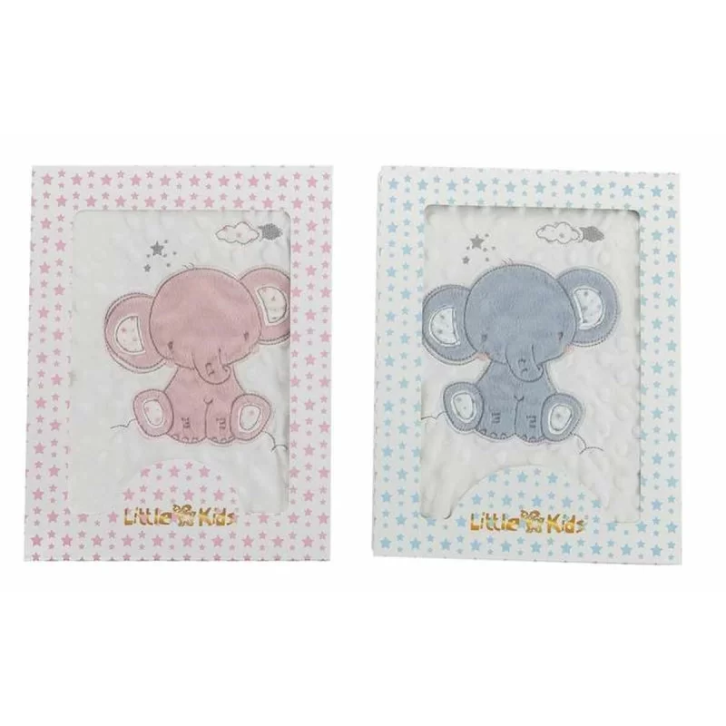 Baby blanket Elephant Pink Embroidery...