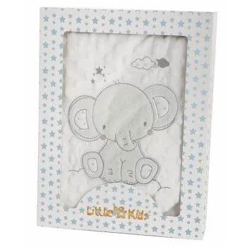 Baby blanket Elephant Green Embroidery Double-sided 100 x...