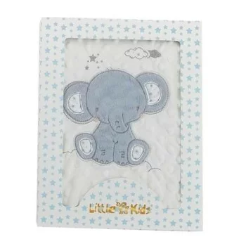 Baby blanket Elephant Blue Embroidery Double-sided 100 x...