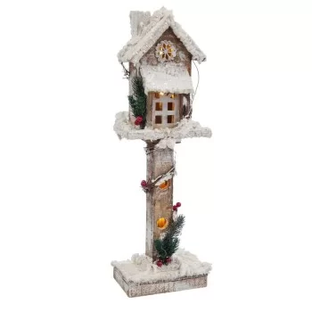 Christmas bauble White Beige Wood House 15 x 9 x 50 cm