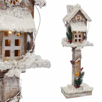 Christmas bauble White Beige Wood House 15 x 9 x 50 cm 2