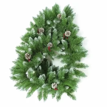 Christmas garland PVC Green Natural Pineapples 270 x 28 x... 2