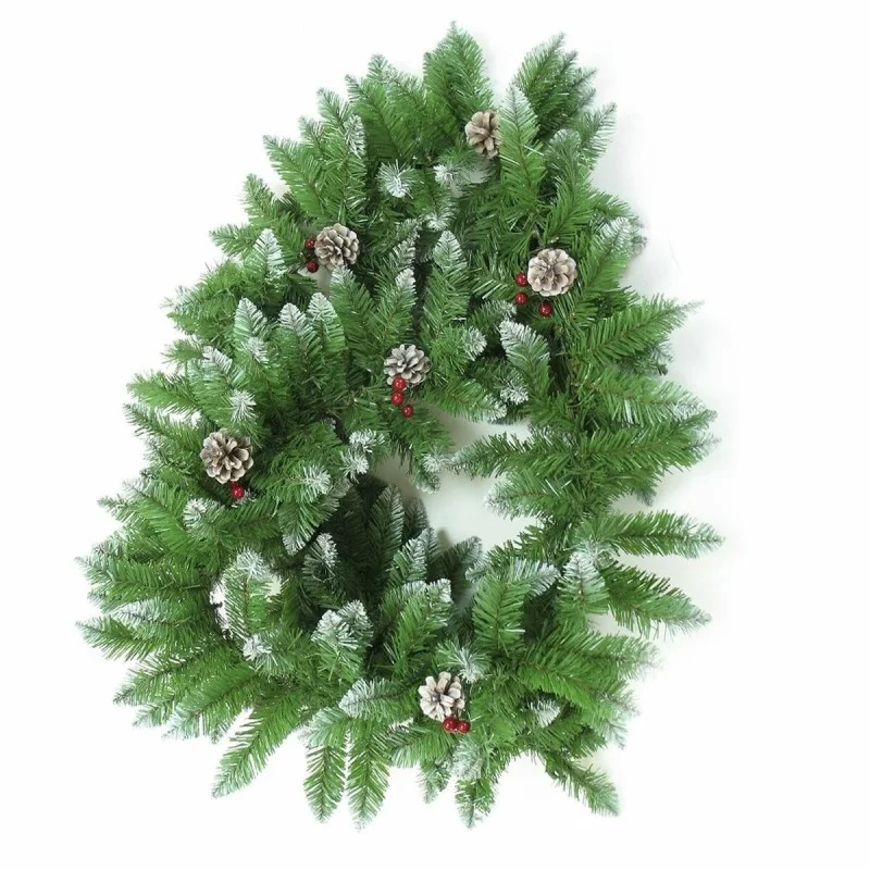 Christmas garland PVC Green Natural Pineapples...