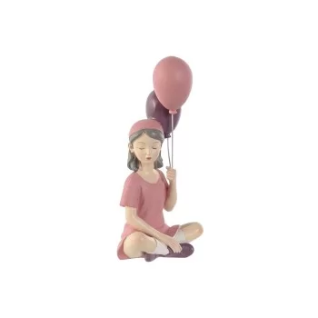 Decorative Figure Home ESPRIT Pink Light mauve chica 10,5...