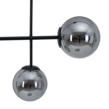Ceiling Light Ø 14 cm 70 x 18 x 90 cm Crystal Black Metal 2
