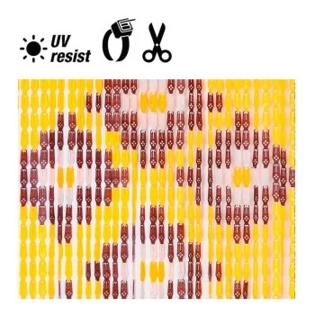 Curtain EDM 90 x 210 cm Yellow polypropylene 2