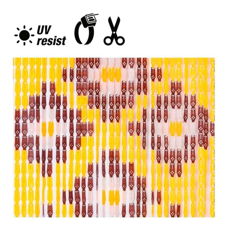 Curtain EDM 90 x 210 cm Yellow polypropylene