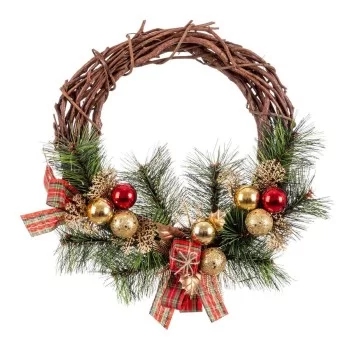 Advent wreathe Rattan Multicolour Natural PVC 25 x 25 x...