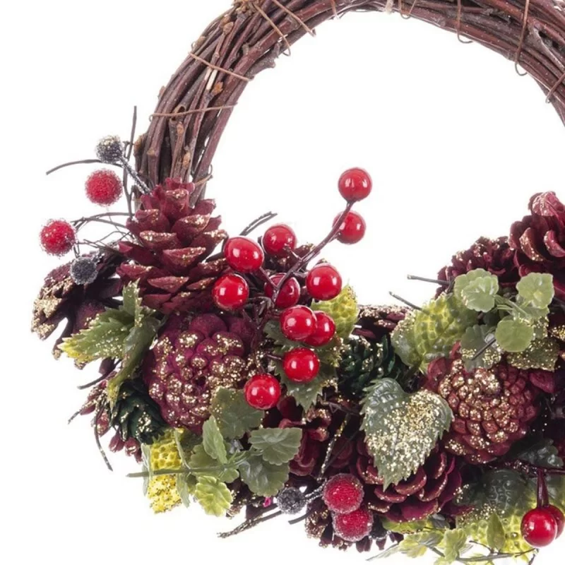 Advent wreathe Brown Red Multicolour Rattan...