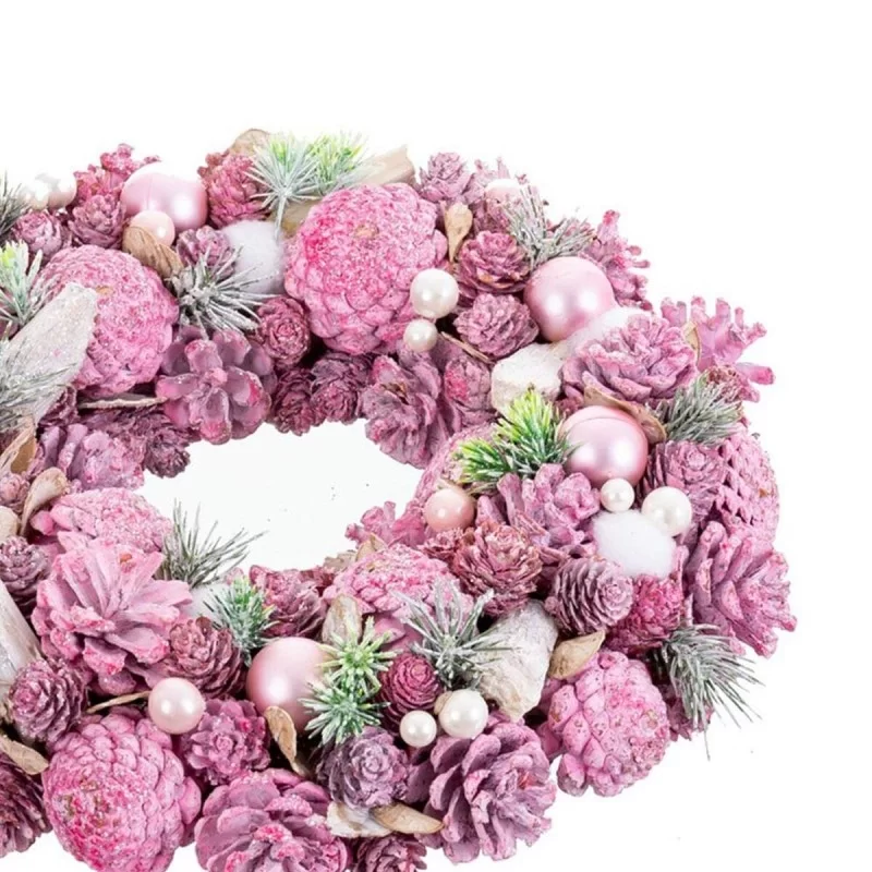 Advent wreathe Pink Multicolour Plastic Foam 34...