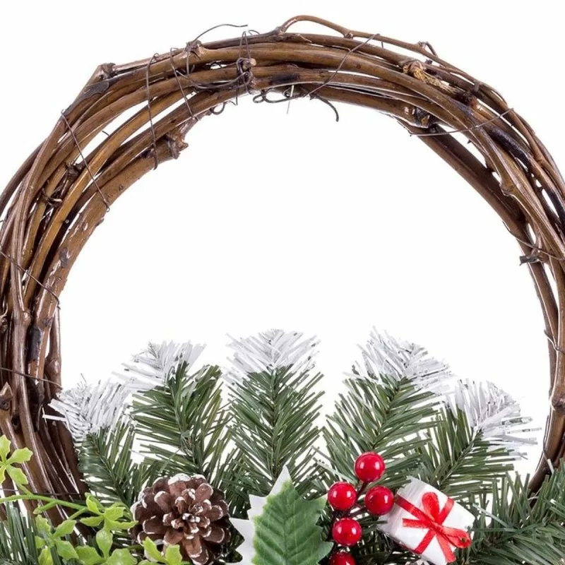 Advent wreathe Red Multicolour Rattan Plastic...