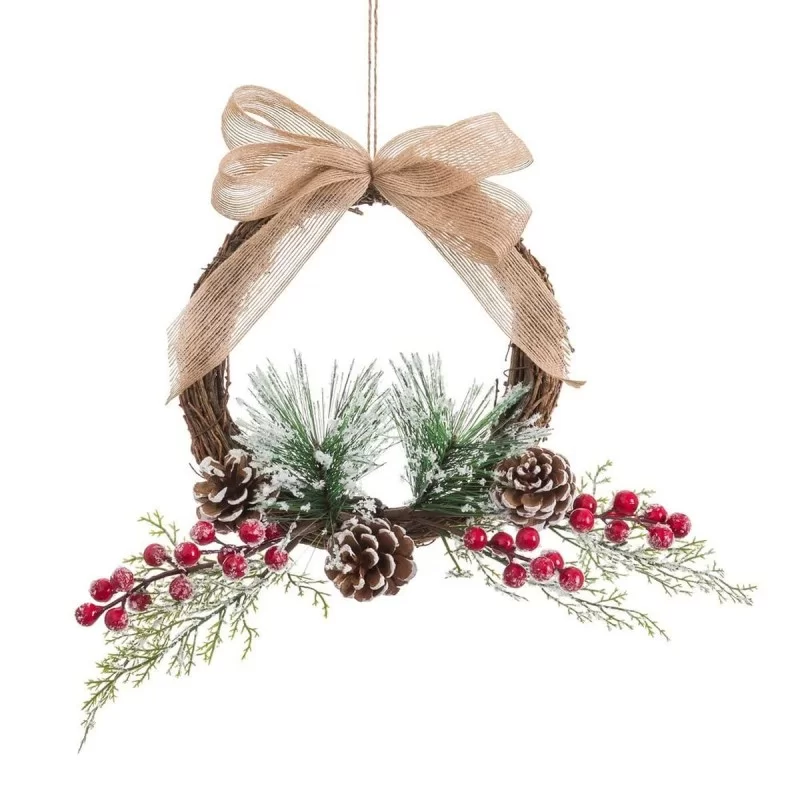 Advent wreathe White Red Green Natural Rattan...