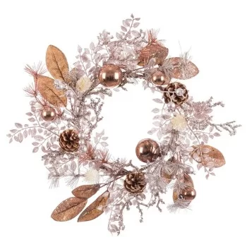 Advent wreathe Copper Rattan Plastic Pineapples 45 cm 2