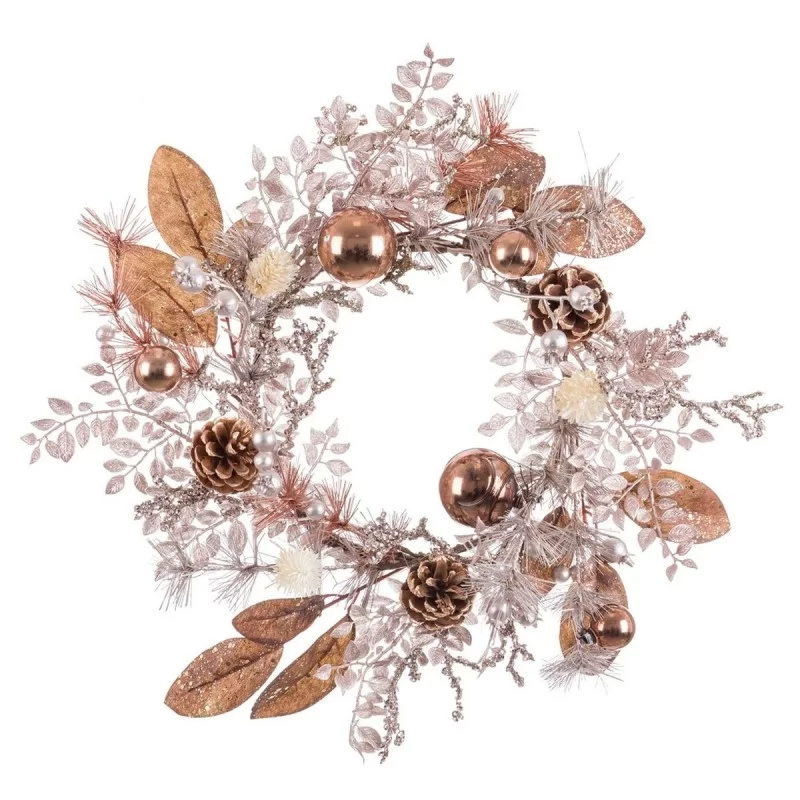 Advent wreathe Copper Rattan Plastic Pineapples...