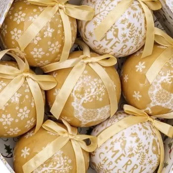 Christmas Baubles Golden Paper Polyfoam Deer 7,5 x 7,5 x... 2