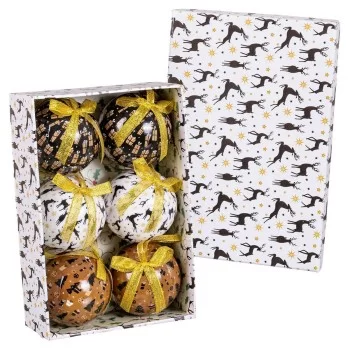 Christmas Baubles Multicolour Paper Polyfoam Reindeer 7,5...