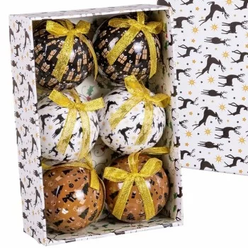 Christmas Baubles Multicolour Paper Polyfoam Reindeer 7,5... 2