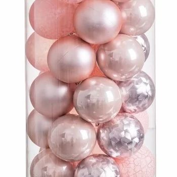 Christmas Baubles Pink Plastic 6 x 6 x 6 cm (40 Units) 2