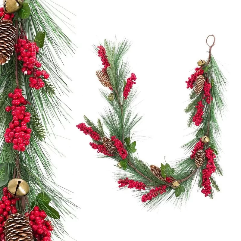 Christmas garland Red Green Plastic Pineapples...
