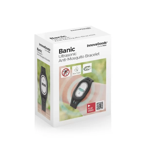 Rechargeable Mosquito-repellent Bracelet using Ultrasound Banic InnovaGoods
