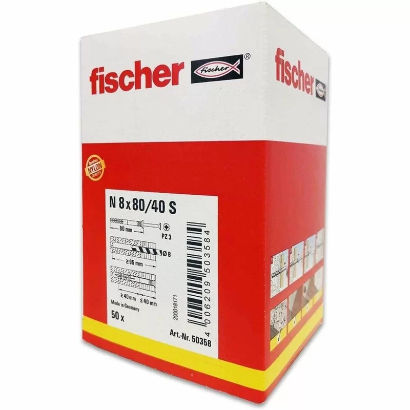 Wall plugs and screws Fischer N-S 50358...