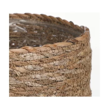 Set of Baskets Mica Decorations 3 Pieces Brown wicker 2