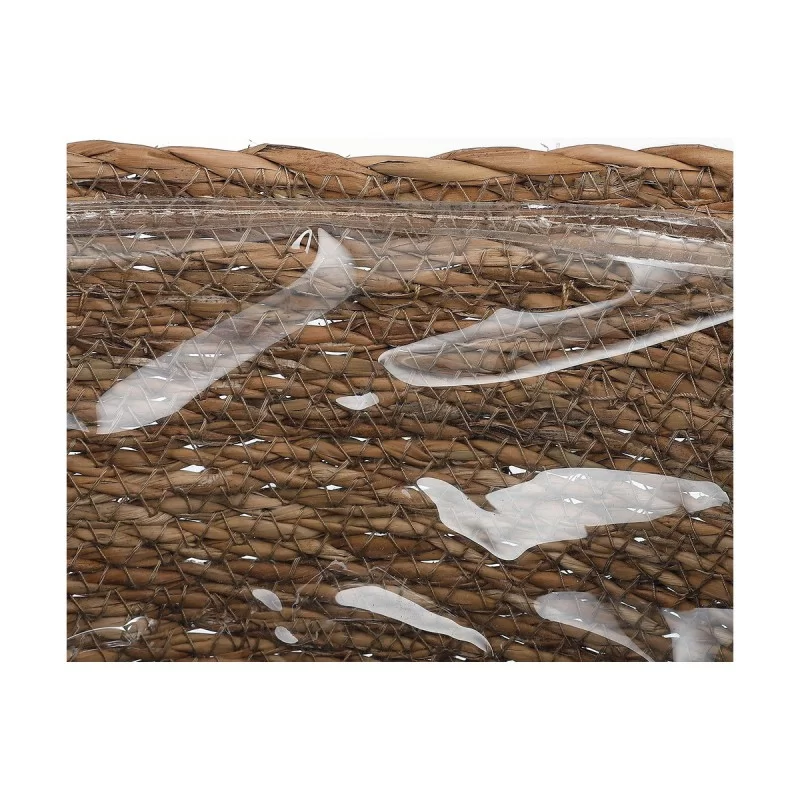 Set of Baskets Mica Decorations 3 Pieces Brown...