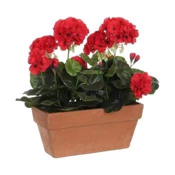 Decorative Plant Mica Decorations Ceramic Red PVC (29 x...
