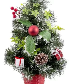 Christmas Tree Red Multicolour Plastic Pineapples 40 cm 2