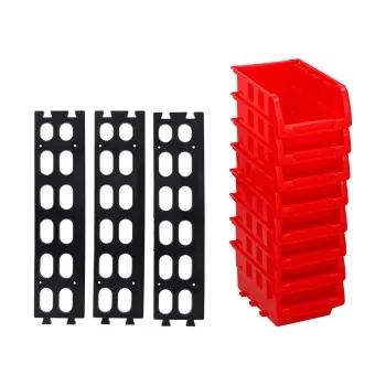 Set of Stackable Organising Boxes Kinzo Red 12 x 10 cm... 2