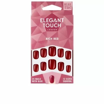 False Nails Elegant Touch Polished Colour Rounded Rich...
