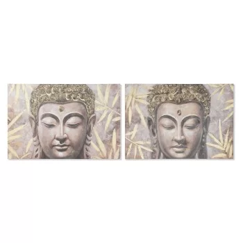 Painting Home ESPRIT Buddha Oriental 120 x 3 x 80 cm (2...