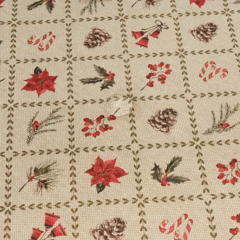 Stain-proof tablecloth Mauré Christmas Flowers...